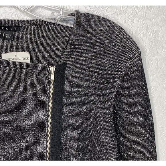 Theory Sz P Lioralee Prosecco Moto Cropped Jacket - Picture 4 of 9